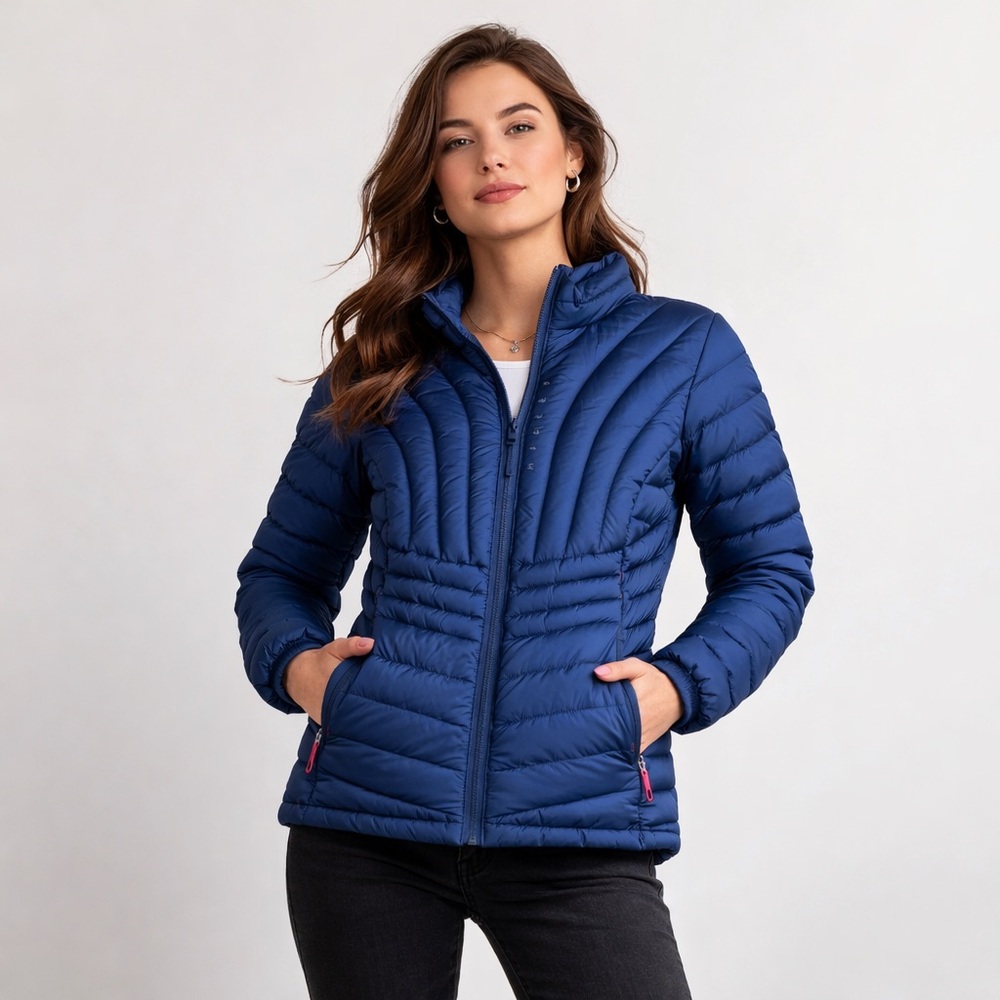 Millet Women’s Down Puffer Jacket Navy Blue Medium Lightweight